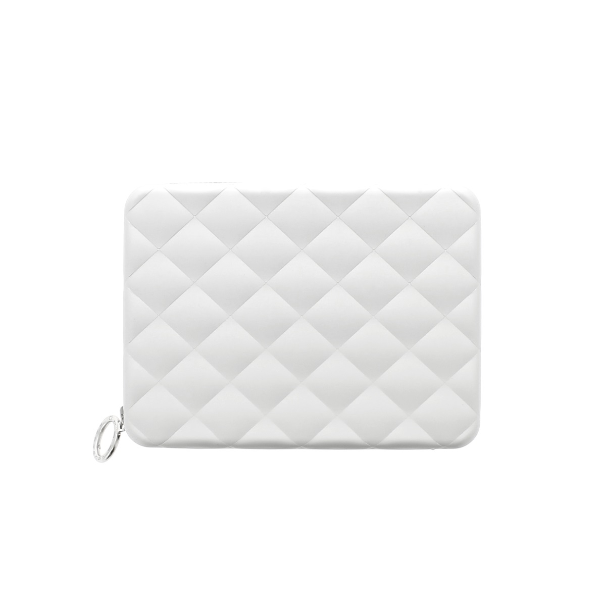 OGON Aluminum Wallet Quilted Passport - Silver